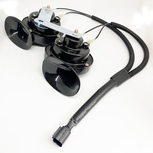 适用别克E4E5微蓝5 12V防水鸣笛超响高低音蜗牛喇叭一分二线 6改装