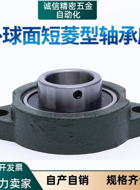 带座轴承 短菱形外球面轴承座UCLF BDV-203 204 205 206G铸造型