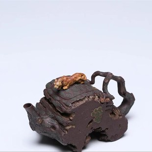 茶具茶壶300cc 一路豹发原矿紫茄泥纯全手工宜兴紫砂茶壶茶具