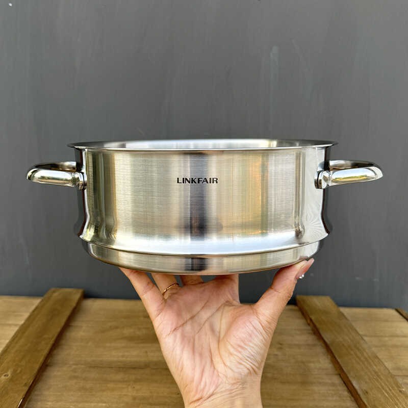 凌丰加高蒸格30不锈钢蒸笼蒸屉家用小锅蒸笼通用蒸锅笼屉22cm