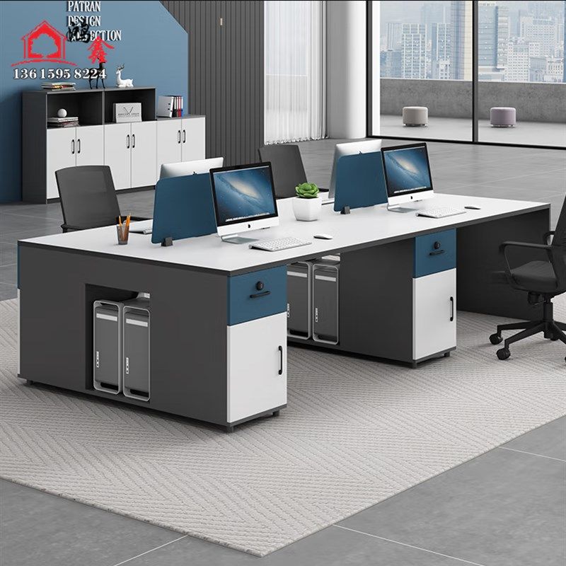 板式职员办公桌现代四六人位员工屏风卡座办公室办公家具,商业/办公家具,组合/屏风工作位,淘宝优惠券,粉丝福利购,淘宝优惠卷