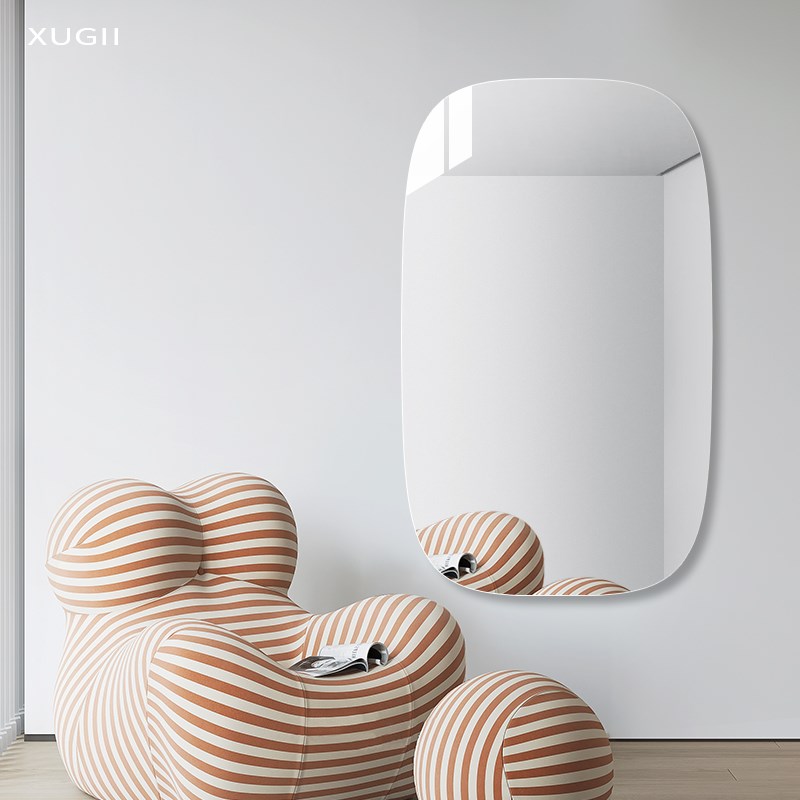 无框异形穿衣镜壁挂式家用贴墙防爆全身镜子粘贴免打孔卧室试衣镜