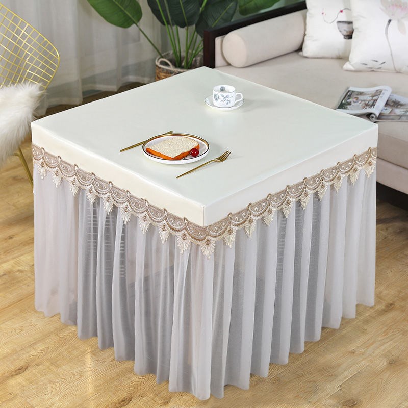 薄款夏季正方形电烤炉罩防水防油布电炉罩烤火桌罩茶几炉子罩