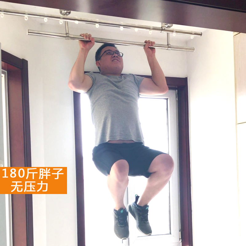 阳台不锈钢固定式晾衣杆2管加厚晒衣杆墙吊座顶装晾衣架单杆