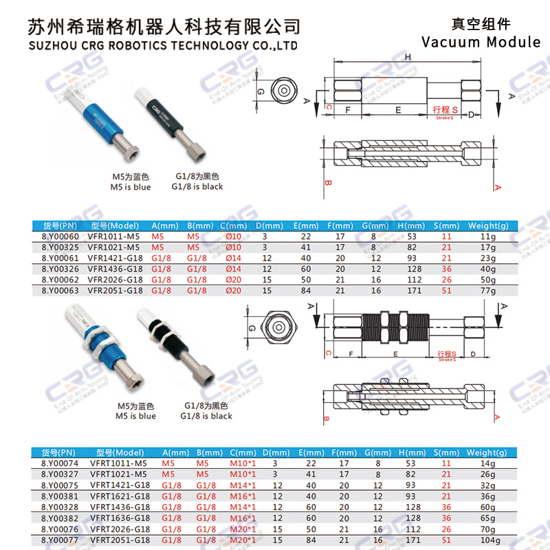 CRG可旋转悬件真空吸盘缓冲金具机械手吸嘴吸盘支架VFRT替Gimtic