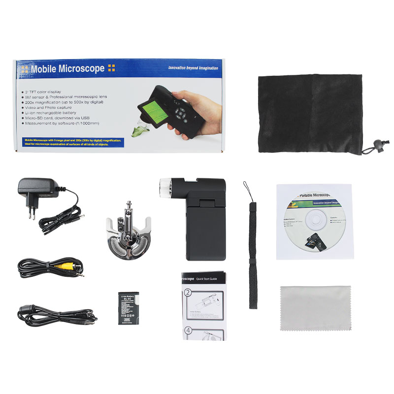 欧美科 数码显微镜电子手持放大镜带屏英寸00倍可测量拍照录像