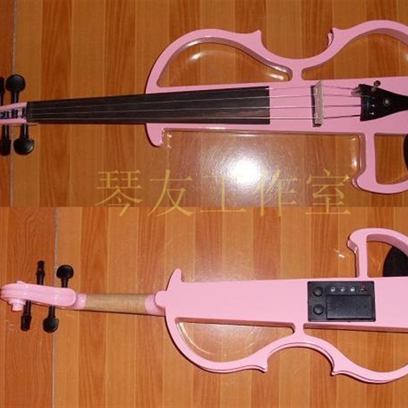 黑色电子 电声小提琴  4/4木质小提琴 实木配件 可配无线发射器