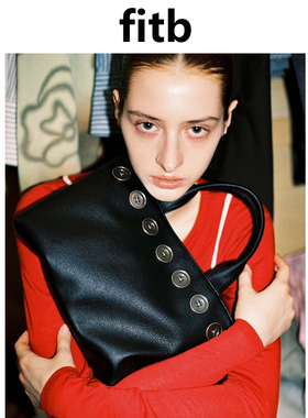 FITB【宋研霖同款】Sunday周末系列托特包手提包单肩女小拎包纽扣