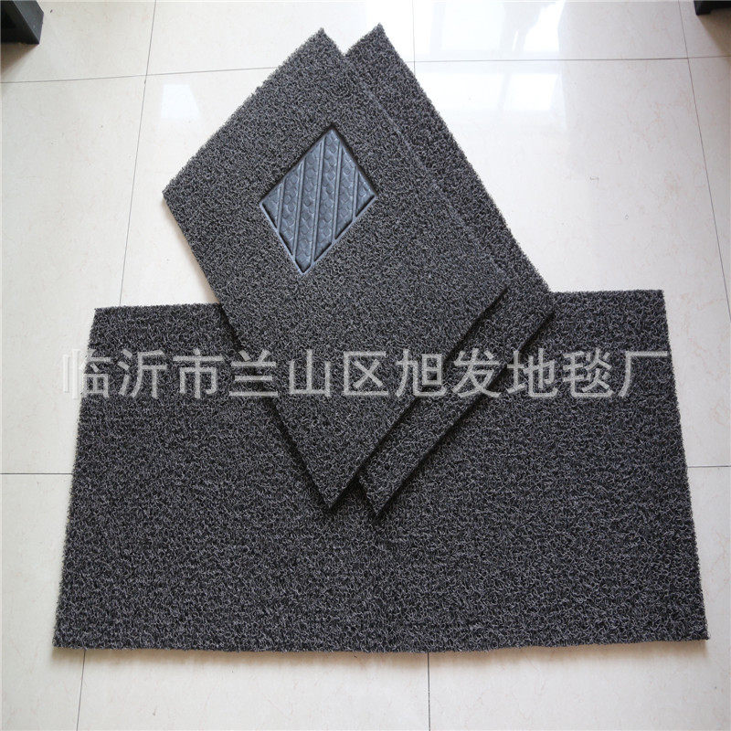 PVC加厚汽车脚垫丝圈防滑地垫拉丝地毯商用酒店商场门口迎宾钉底