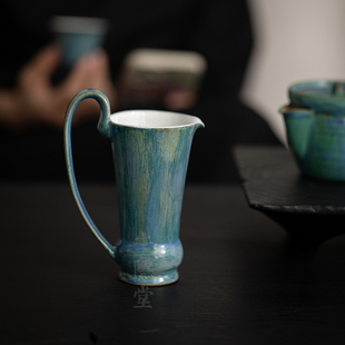 侘寂风粗陶公道杯复古手工家用泡茶公杯分茶器茶海梵汝 圭隐堂日式