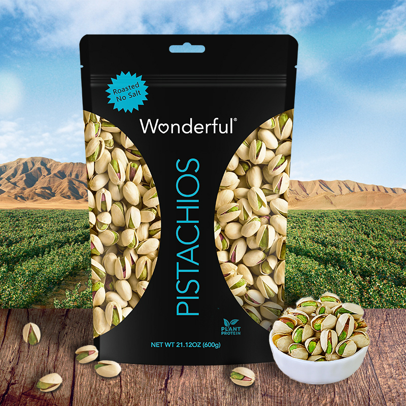 Wonderful万多福加州进口经典无盐味开心果600克