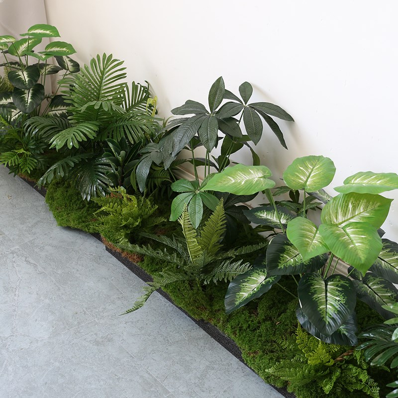 仿真绿植造景组合摆件定制室内阳台花箱花槽装饰假植物仿真花摆设