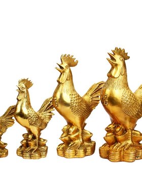 铜公鸡摆件铜鸡金鸡