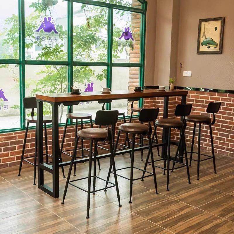 阳台吧台桌椅组合家用实木高脚桌靠墙咖啡厅奶茶店商用桌椅长条桌,商业/办公家具,酒吧台,淘宝优惠券,粉丝福利购,淘宝优惠卷