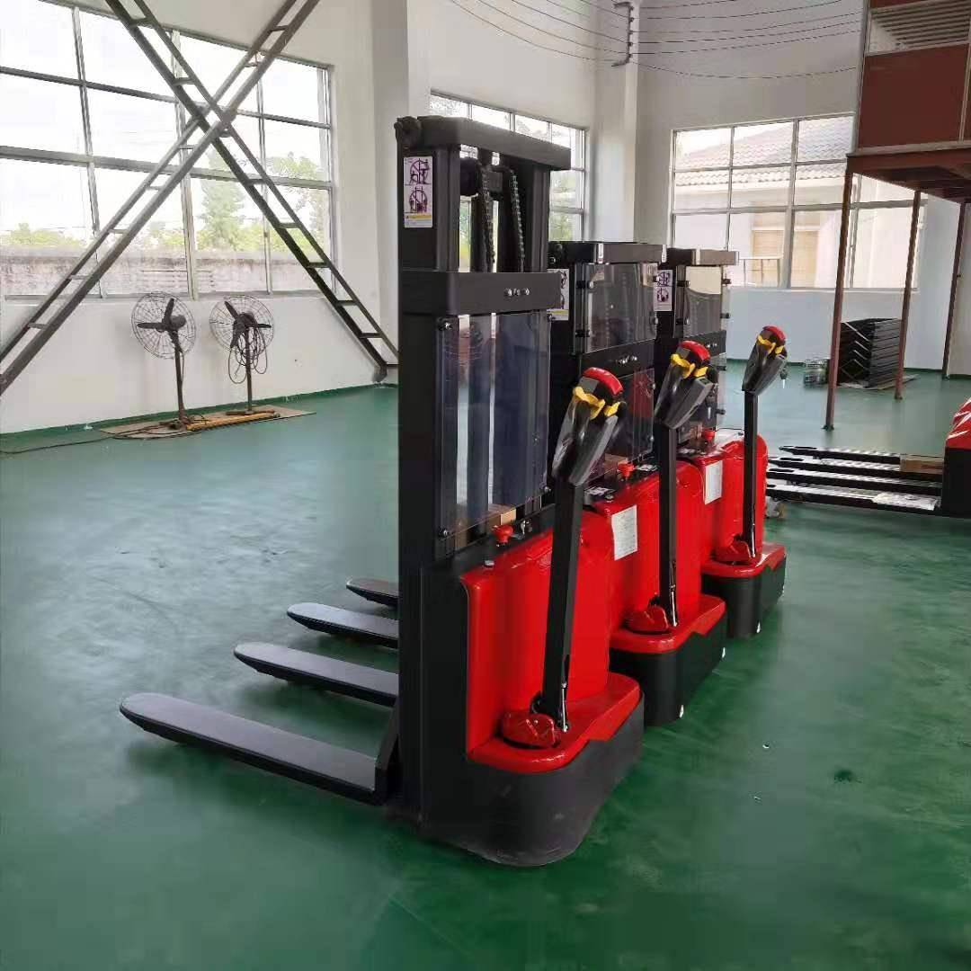 厂家供应电动叉车步行式电动堆高车车间电动叉车全自动堆垛车