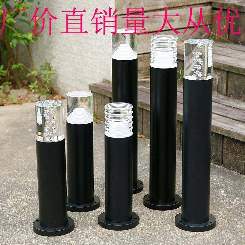 led草坪灯7W水晶气泡亚克力园林绿化圆柱形花园庭院灯厂家