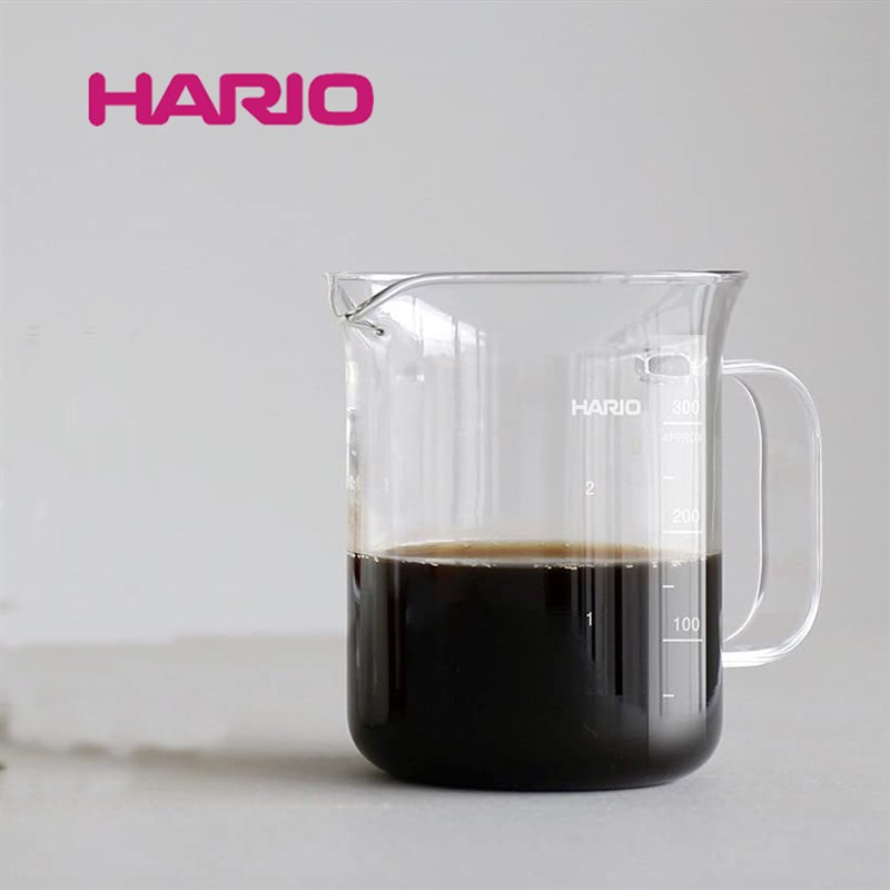 HARIO分享壶杯耐热玻璃烧杯手冲咖啡聪明杯量杯透明bv-300