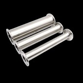 快装 快速连接管子卡盘直通圆管快接镜面水管 直管卡箍式