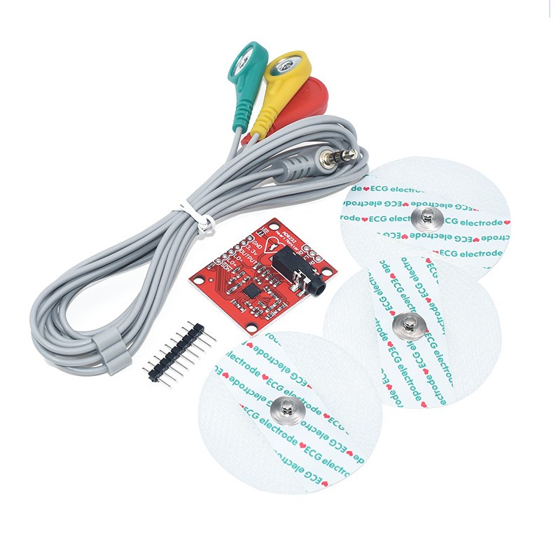 【麦德斯】AD8232心电图传感器模块 脉搏心率监测仪 信号采集套件