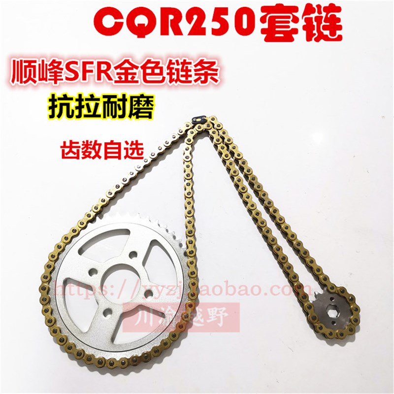 CQR250越野摩托车套链小飞牙盘大飞链轮后加大牙盘加厚520链条