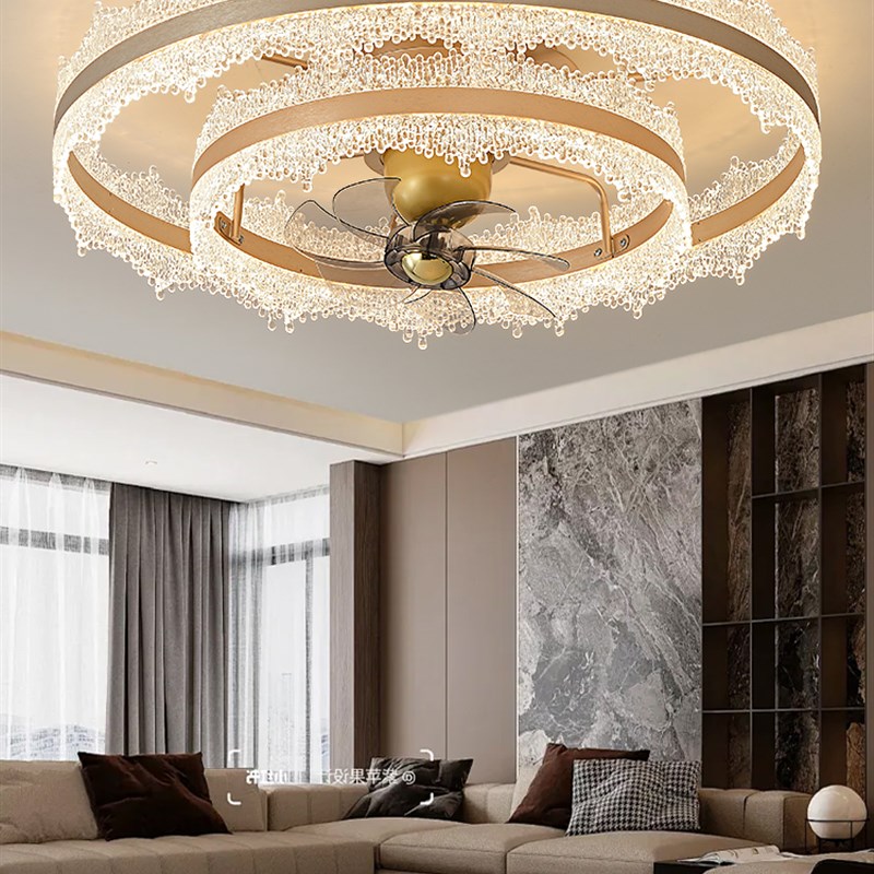 帕夏扇灯客厅主灯2025新型吸顶灯集成吊扇灯无障碍豪华餐厅圆形卧