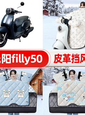 适用光阳filly50踏板摩托车挡风被25新款冬季挡风罩防雨装饰配件