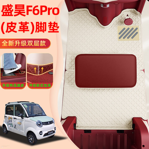 适用盛昊F6PRO电动四轮车专用脚垫脚踏垫脚踩垫改装饰改造小配件