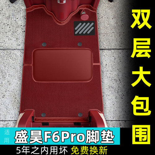 适用盛昊F6PRO电动四轮车脚垫专用脚踏垫防水耐磨装饰配件全封闭