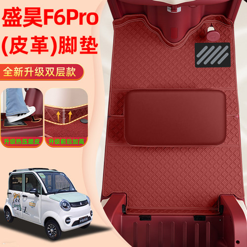 适用盛昊F6PRO全封闭电动四轮车专用脚垫脚踏垫内装饰改造小配件