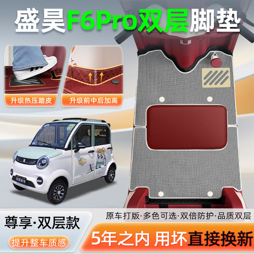 盛昊F6Pro专用电动三轮车脚垫