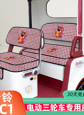 台铃DC1启程TL1200DZK-2K电动三轮车座套坐垫套脚垫地垫全包装饰