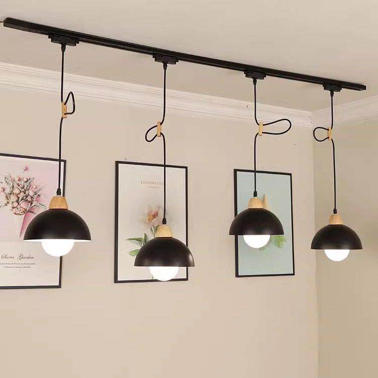 北欧LED护眼可移位轨道吊灯商用可调高亮餐厅吧台吊线防眩导轨灯,家装灯饰光源,明装射灯,淘宝优惠券,粉丝福利购,淘宝优惠卷