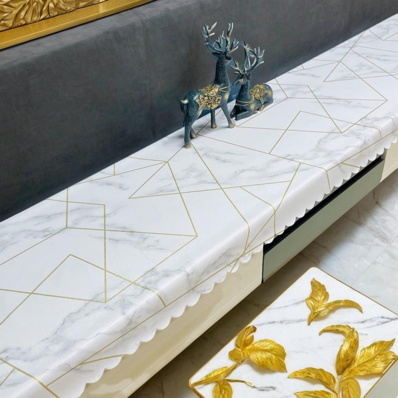 长条电视柜条几柜防水防油防尘桌布长方形电视机柜鞋柜保护垫盖巾