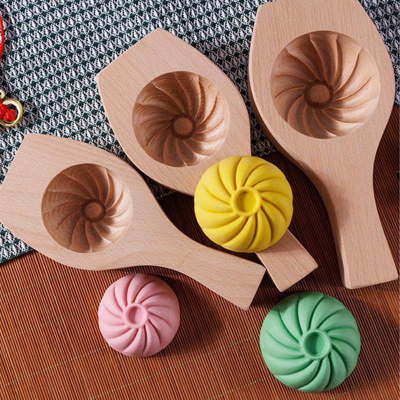 做包包子花样馒头模具木质面 面食月饼烘培小笼包印大号家用青团