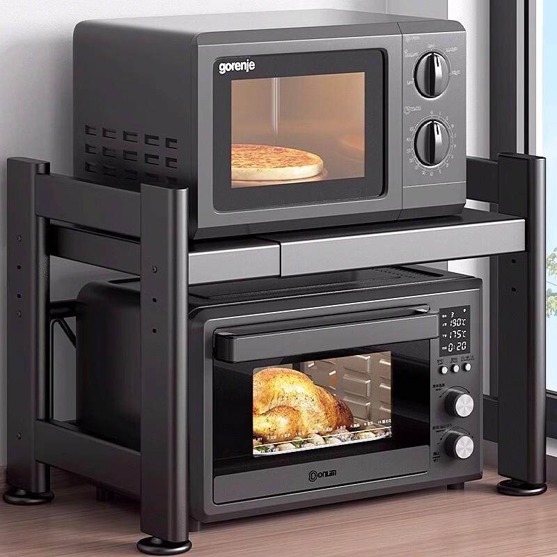 可伸缩加厚微波炉置物架家用厨房多功能台面烤箱多层收纳层架子,厨房/烹饪用具,微波炉置物架,淘宝优惠券,粉丝福利购,淘宝优惠卷