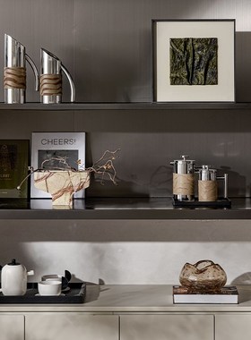 邸高 经典皇室黑白色棋盘格小众托盘高级感马毛玄关客厅收纳摆件