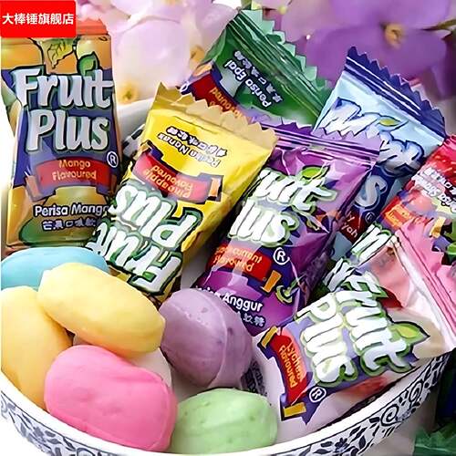Fruit Plus马来西亚风味水果软糖果糖果果汁软糖网红零食500g包邮