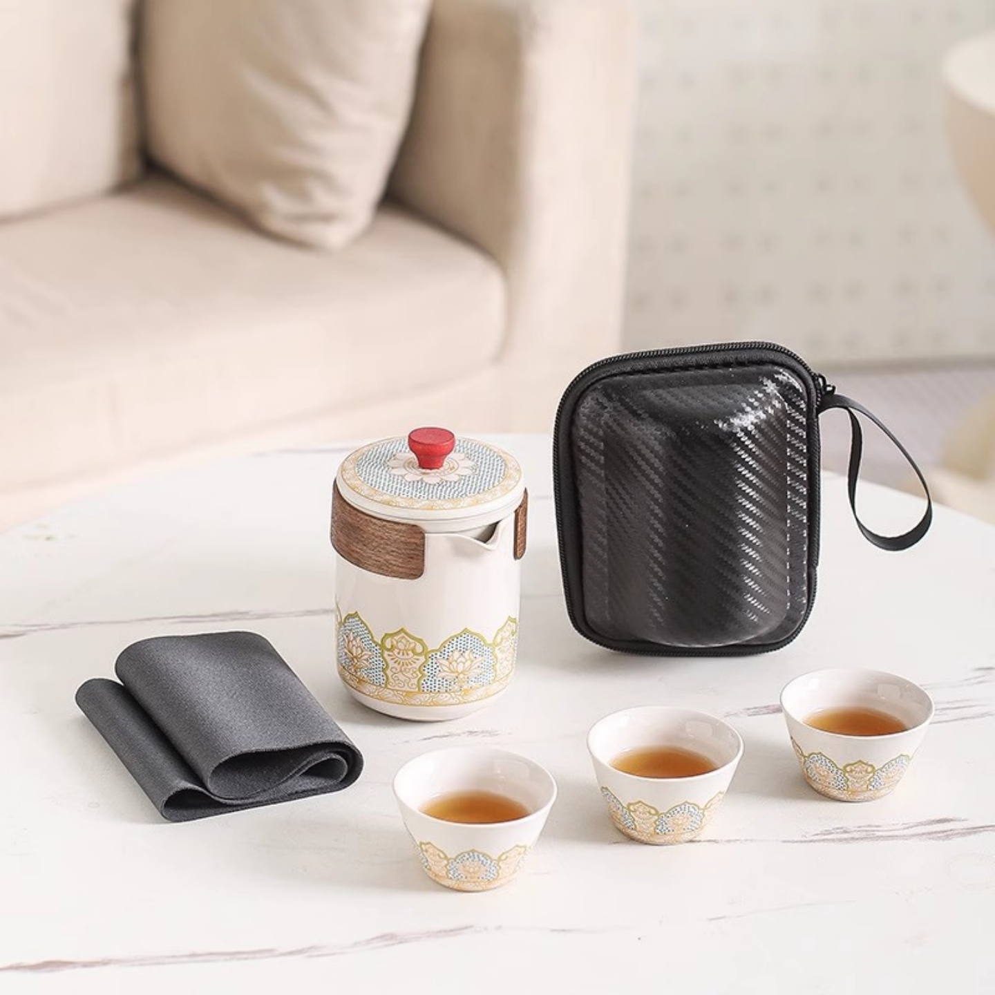 钓鱼必备户外旅行茶具套装