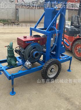 液压XS-10022钻马力钻井机 农田100米溉水井机 灌回转式柴油打井