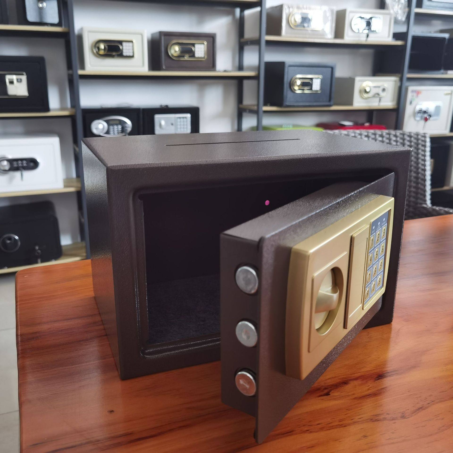 20ED-DT家用办公酒店保险柜防盗密码投币 车载儿童存钱罐礼品