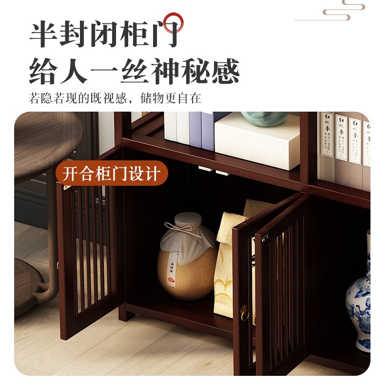 手办展示柜收藏品展示架家用茶具陈列架摆件茶叶置物架客厅博古架