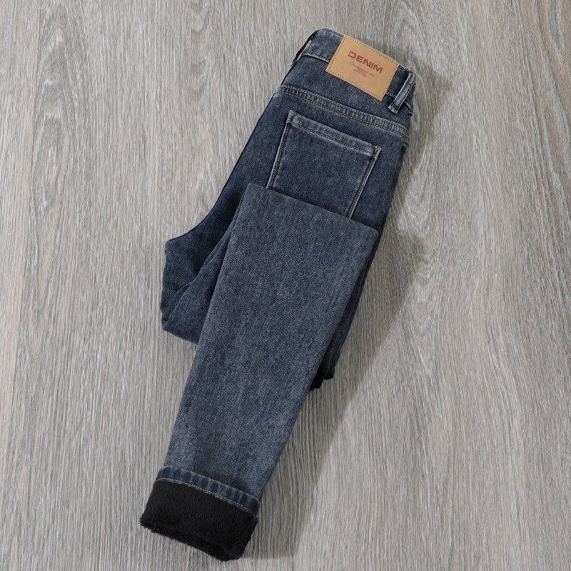 加绒高腰小脚牛仔裤女2025秋冬新款修身显瘦紧身弹力九分铅笔裤子,女装/女士精品,牛仔裤,淘宝优惠券,粉丝福利购,淘宝优惠卷