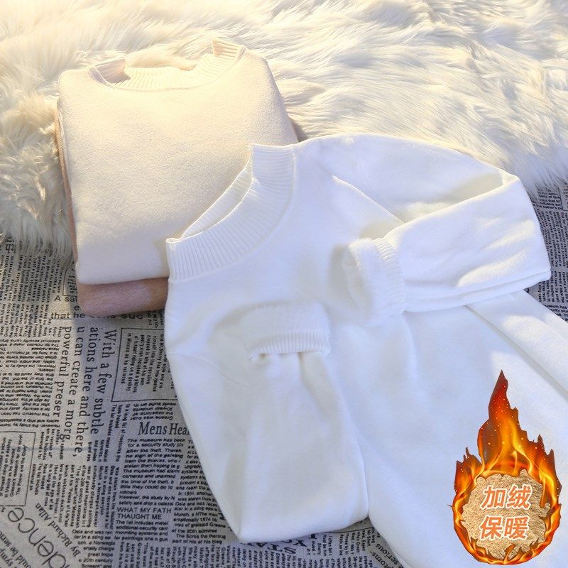 加厚一体绒保暖内搭毛衣女秋冬2025新款修身半高领打底针织衫上衣,女装/女士精品,毛针织衫,淘宝优惠券,粉丝福利购,淘宝优惠卷