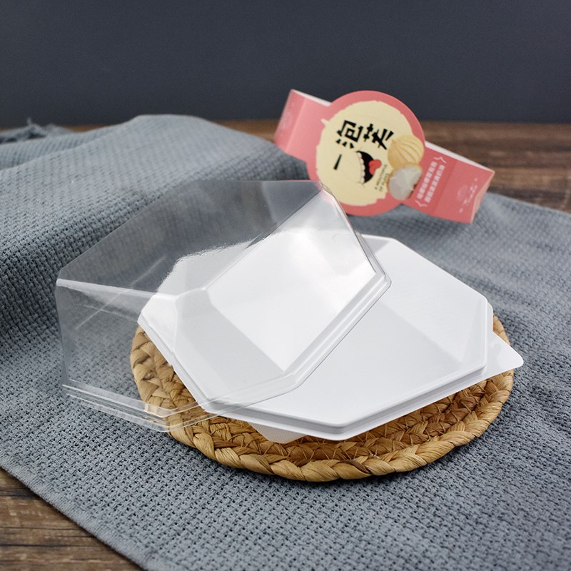 贝琪一口泡芙蛋糕包装盒六边形烘焙糕点打包盒赠送配方100套包邮