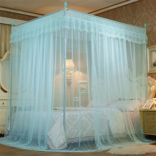 夏天021年新款蚊帐家用三开门加粗落地支架固定宫廷加密方便拆洗