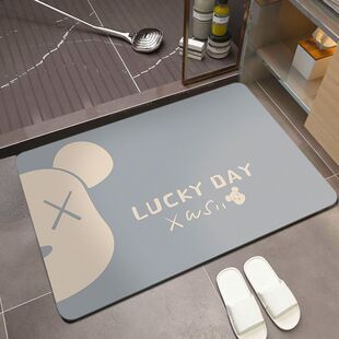 硅藻泥脚垫浴室防滑卫生间门口入户吸水地垫厕所洗手间子进门地毯