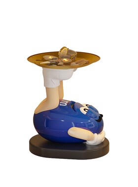 网红mm豆公仔客厅入户进门鞋柜钥匙收纳托盘玄关置物架装饰品摆件