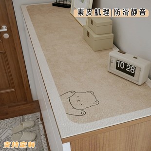 日式素雅入户进门鞋柜垫简约皮革玄关餐边柜桌垫电视柜桌布台面垫
