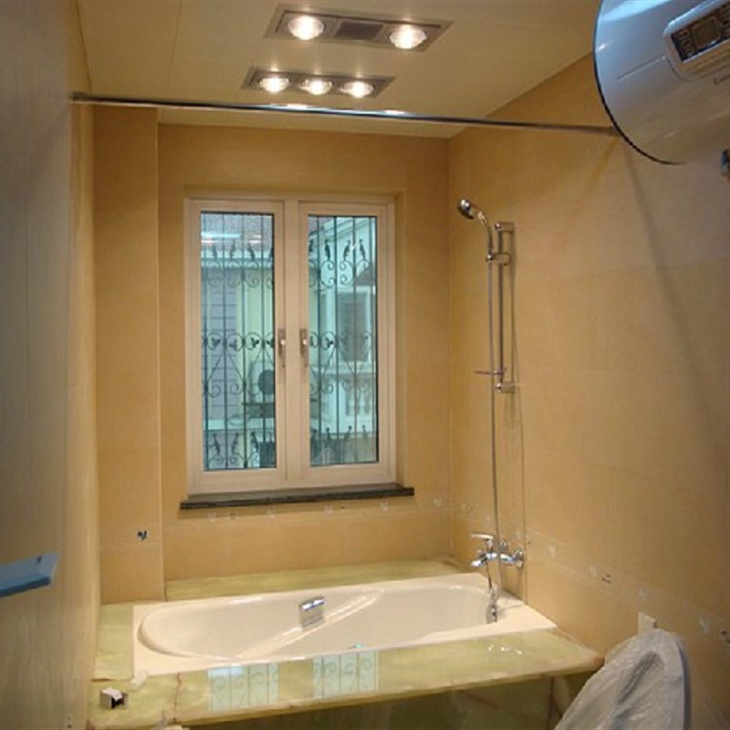 304加厚不锈钢 直线直杆打孔浴帘杆 晾衣杆衣橱晾衣杆毛巾单管架