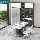 嵌入式 冰箱柜餐边柜餐桌一体靠墙冰箱柜子组合储物柜子定制9G163